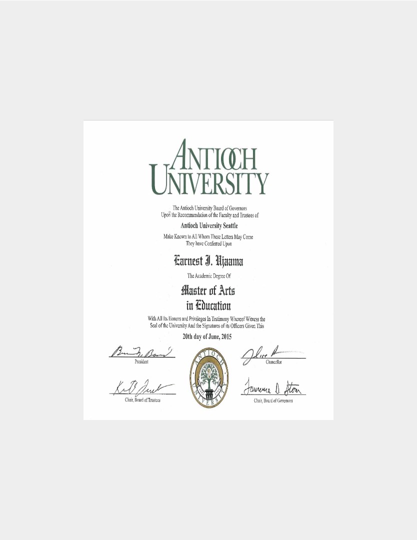 Antioch University degree