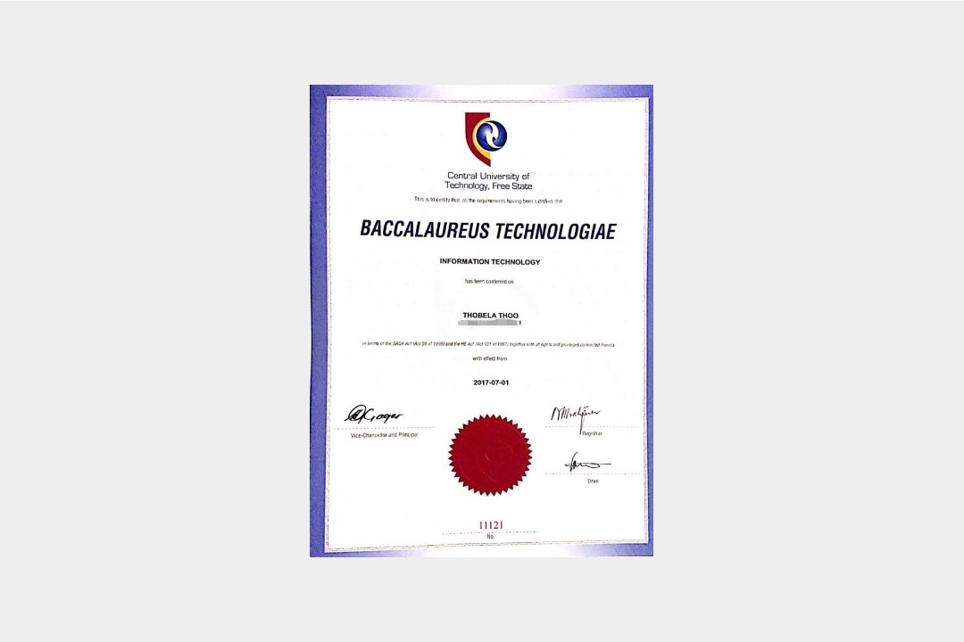 CUT diploma