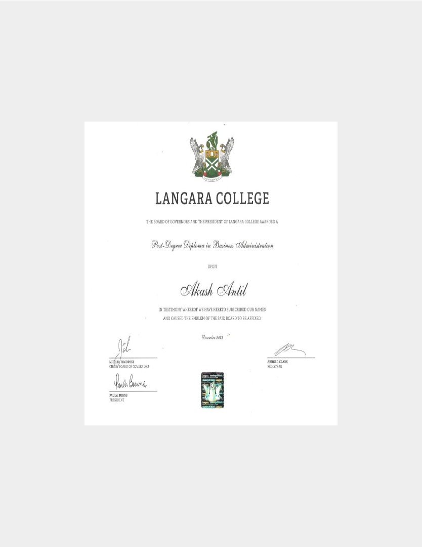 Langara College diploma