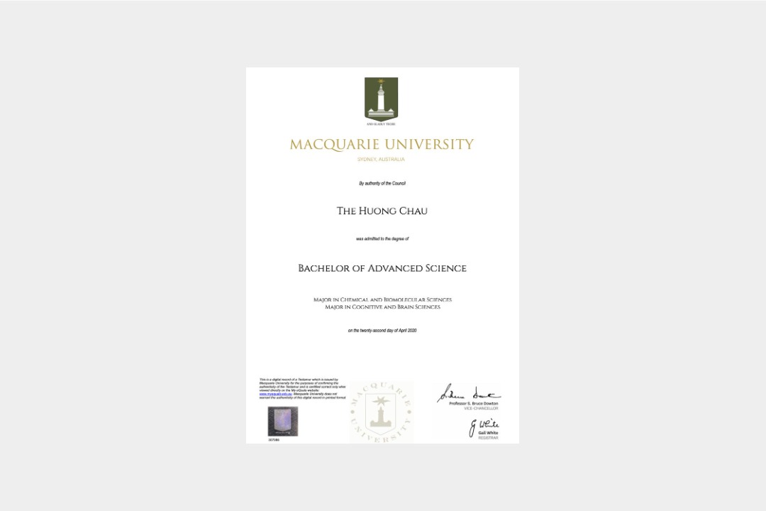 Macquarie University diploma