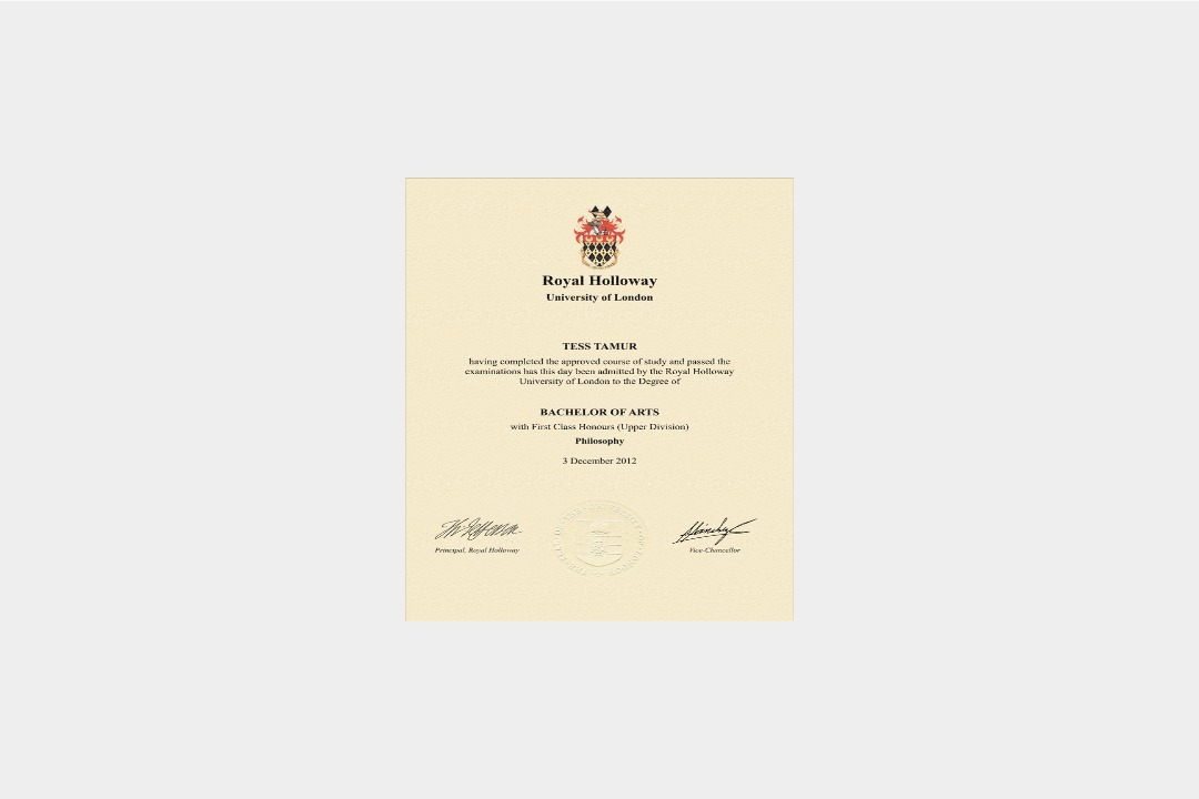 RHUL diploma