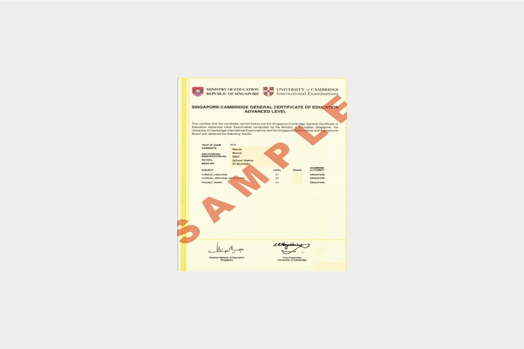 Singapore-Cambridge GCE A-Level Certificate