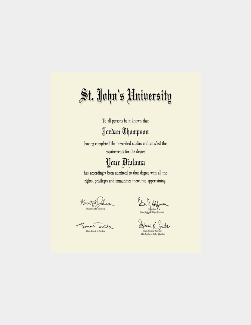 St. John's University degree