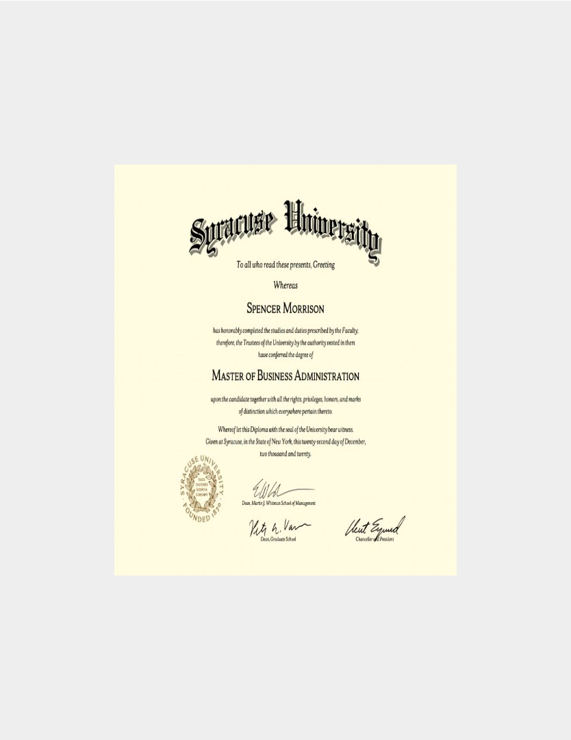Syracuse University degree