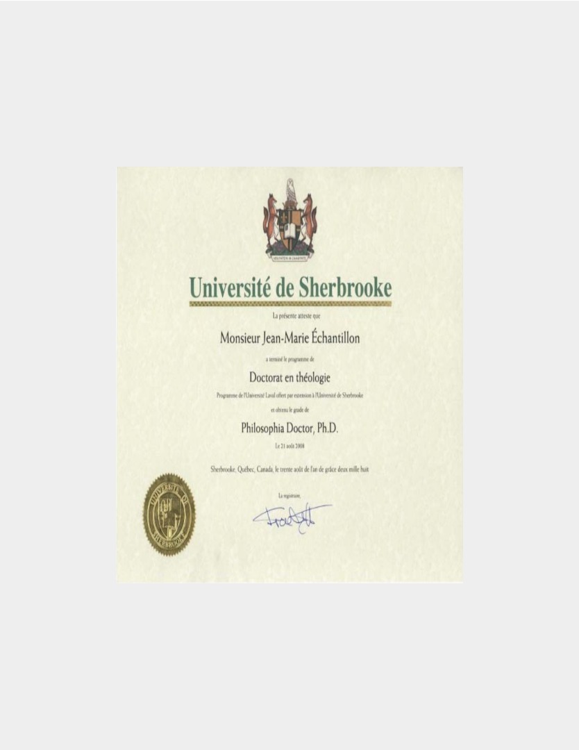 Université de Sherbrooke diploma
