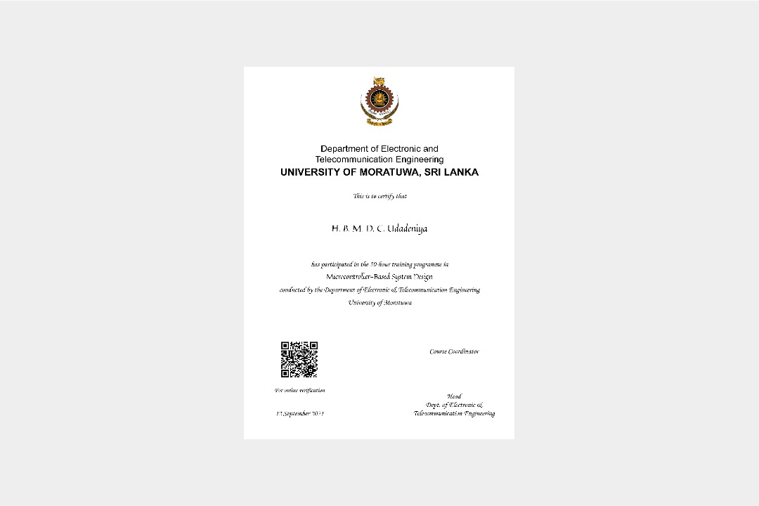 University of Moratuwa degree
